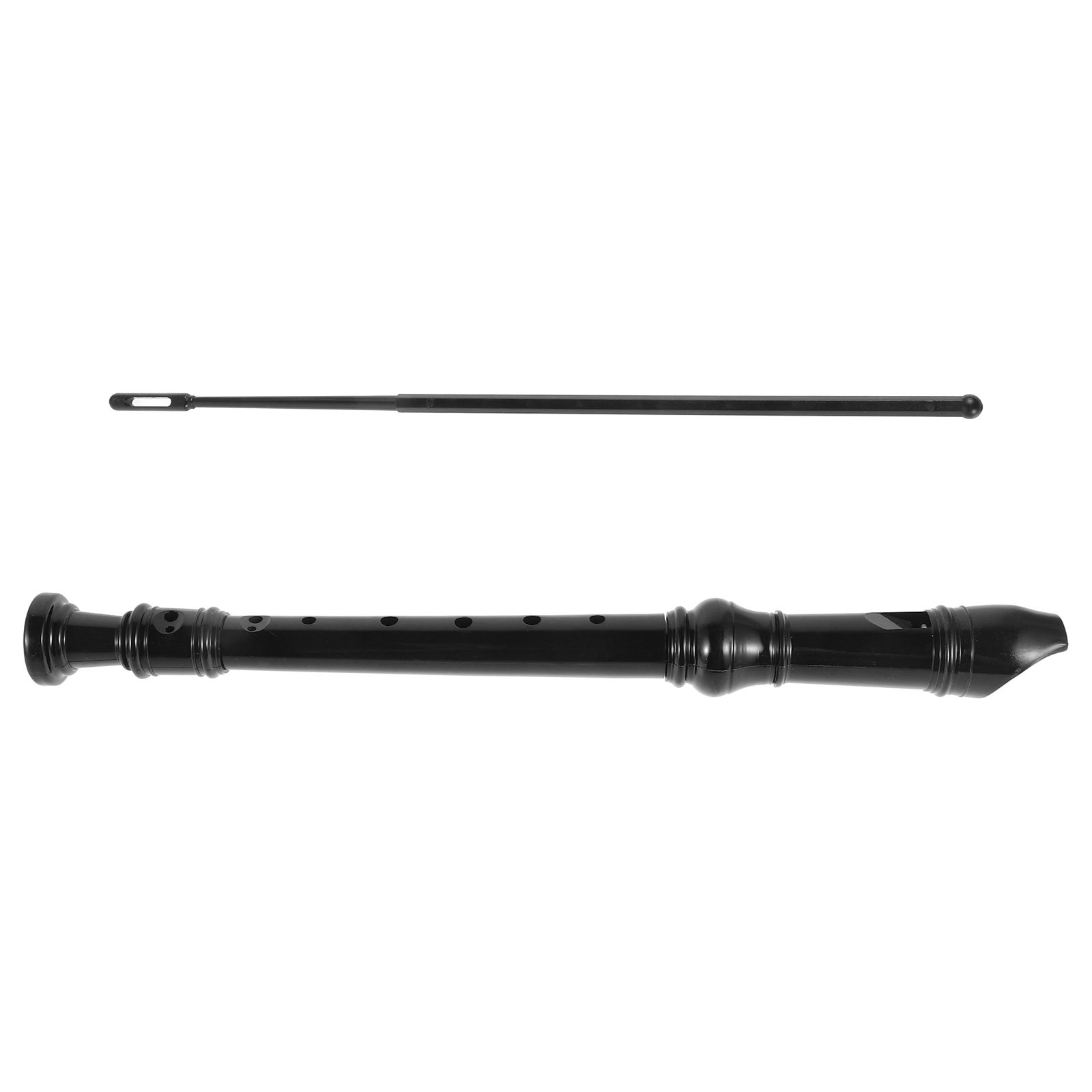 Soprano Recorder Plastic - 8 Lubang, Warna Hitam Transparan, Soprano