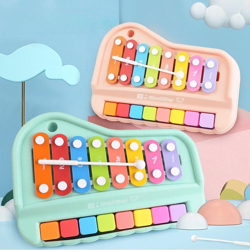Musical Instrument Harmonium - Piano Xylophone 8 Nada 2-in-1 Mainan