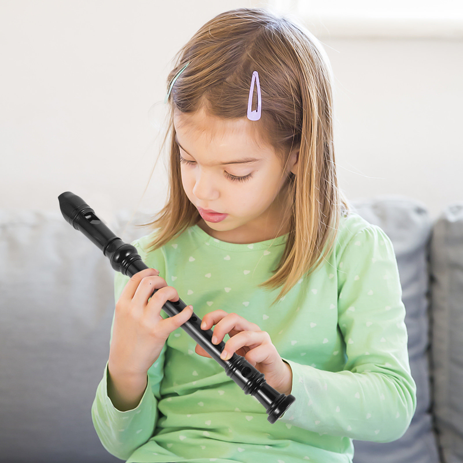 8 Lubang, Warna Hitam, Bahan A - Soprano Recorder Plastic ulasan dan harga